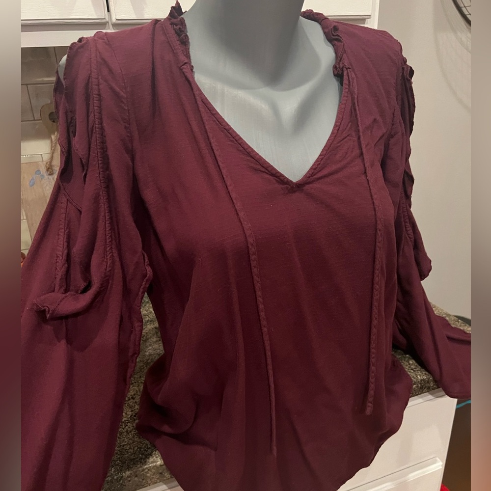 Jessica Simpson Deep Burgundy Blouse